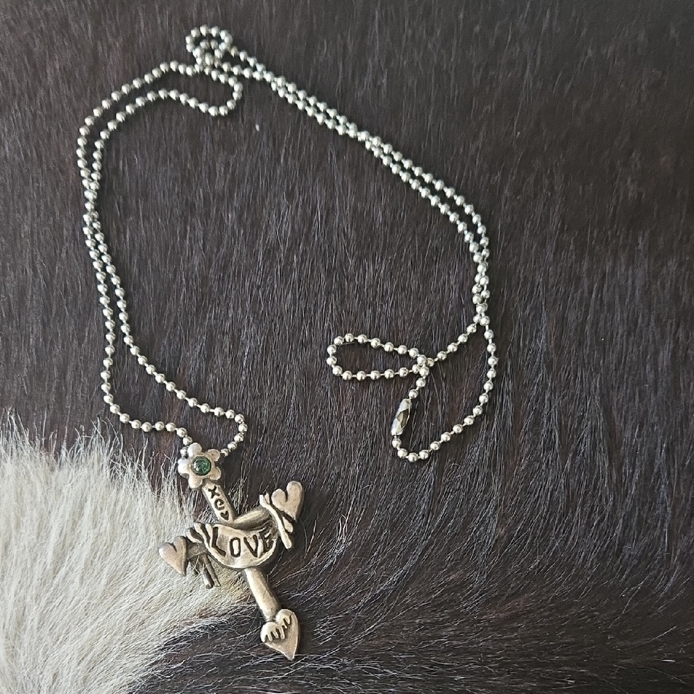 Vintage Anni & Co Sterling Silver "The Aids Cross Of Love"